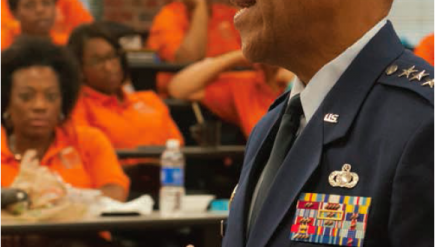 Air Force Vice Chief of Staff Gen. Larry O. Spencer spoke to local educators