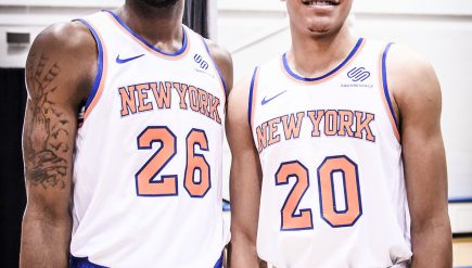 Rookies Mitchell Robinson and Kevin Knox