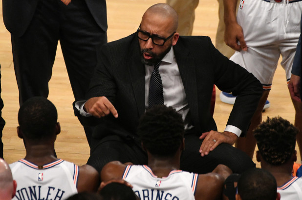 David Fizdale coaching the Knicks
