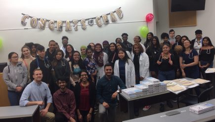 Med-Achieve Scholars at Graduation Ceremony with mentors. Touro College