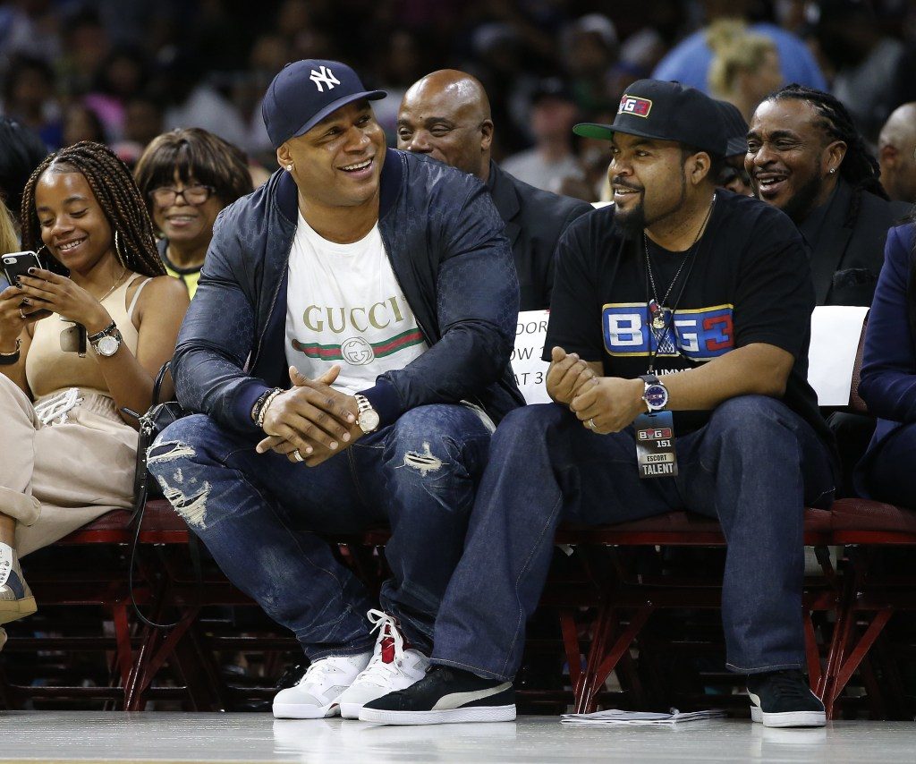 LL Cool J and Ice Cube taken by Rich Schultz (AP Photo)