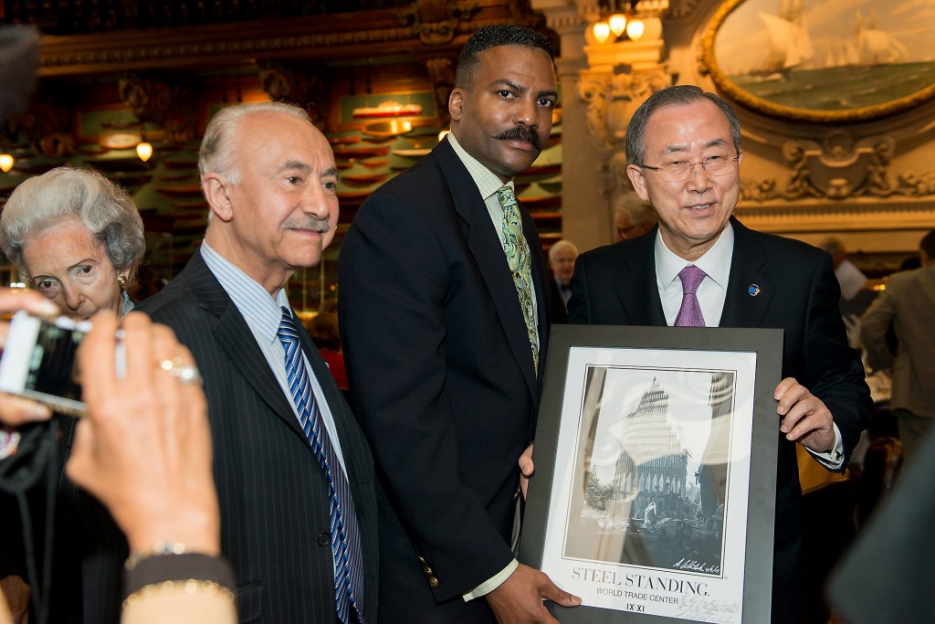 Vinnie Bagwell with UN Secretary General Ban Ki-Moon