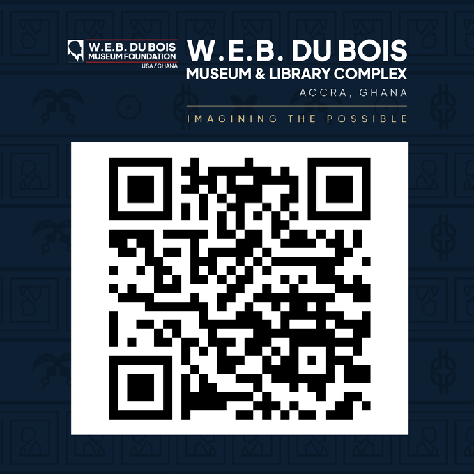 QR code to give to the W.E.B. Du Bois Museum Foundation