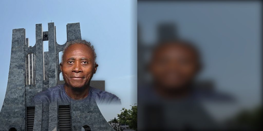 Japhet Aryiku in front of the Kwame Nkrumah Mausoleum in Accra, Ghana