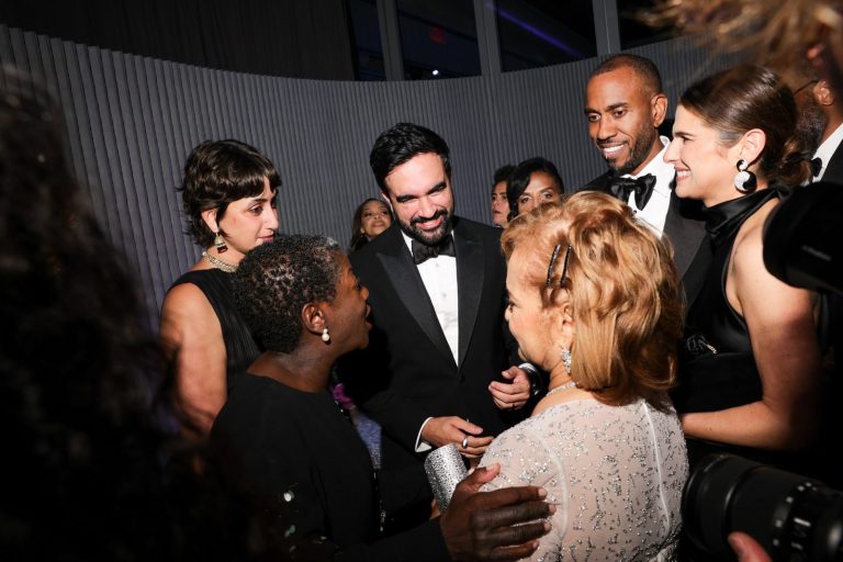 Rama Duwaji, Thelma Golden, Zohran Mamdani, Kathryn C. Chenault, Rashid Johnson, and Lake Bell at the Studio Museum in Harlem Gala 2026