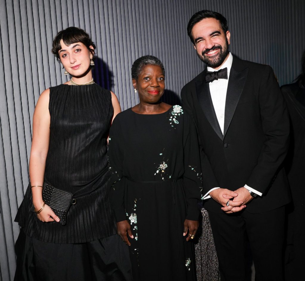 First Lady Rama Duwaji, Thelma Golden, and Mayor of New York City Zohran Mamdani at the Studio Museum in Harlem Gala 2026